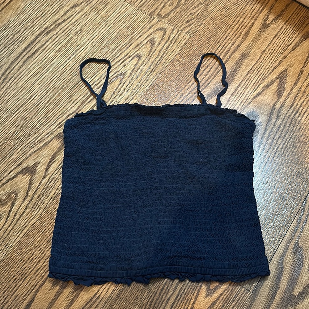 Abercrombie navy blue crop top